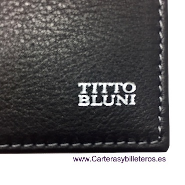 CARTERA TARJETERO HOMBRE TITTO BLUNI DE PIEL LUXURY 16 TARJETAS 