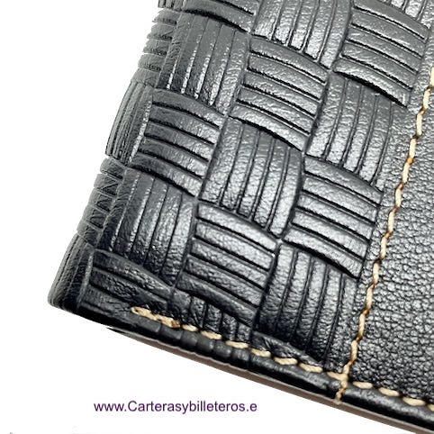 CARTERA TARJETERO HOMBRE TITTO BLUNI DE PIEL LUXURY 16 TARJETAS 