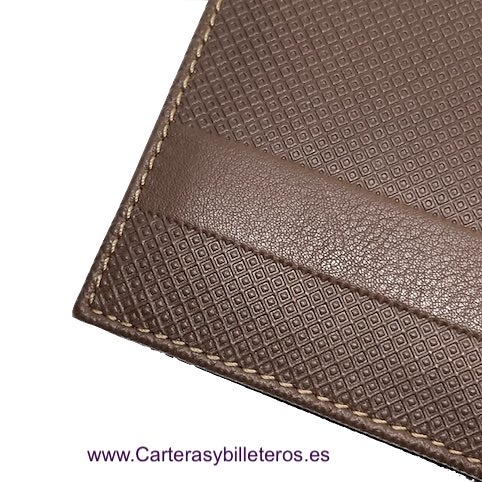 CARTERA TARJETERO HOMBRE TITTO BLUNI DE PIEL LUXURY GRAPHITEC 16 TARJETAS 