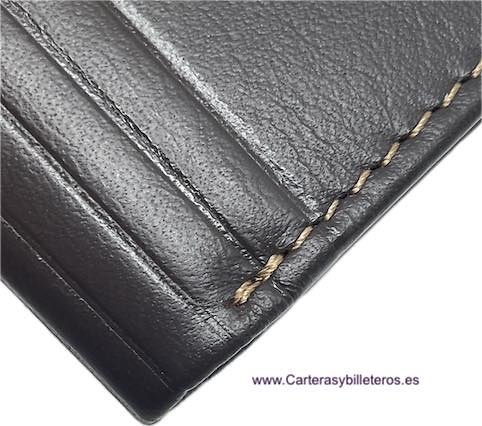 CARTERA TARJETERO HOMBRE TITTO BLUNI ELEGANT DE PIEL LUXURY 16 TARJETAS 