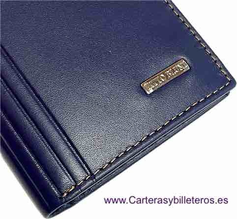 CARTERA TARJETERO HOMBRE TITTO BLUNI ELEGANT DE PIEL LUXURY 16 TARJETAS 