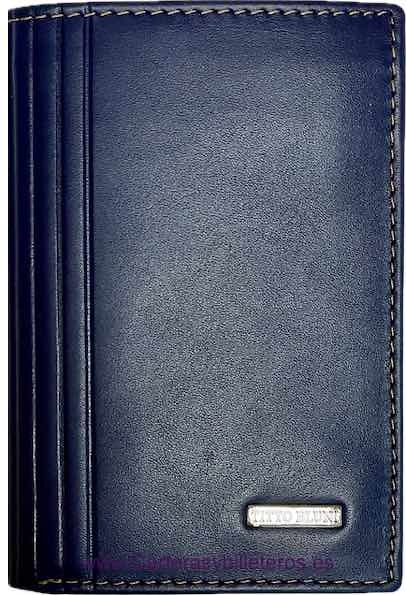 CARTERA TARJETERO HOMBRE TITTO BLUNI ELEGANT DE PIEL LUXURY 16 TARJETAS 