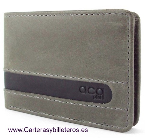 MINI CARTERA DE HOMBRE EN PIEL MUY COMPLETA 