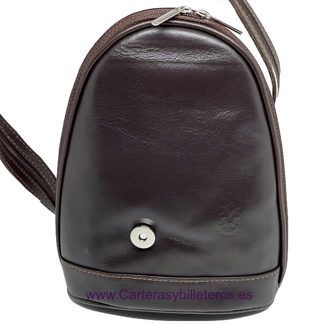 MOCHILA BOLSO DE MUJER DE PIEL FLORENTINA ITALIANA + COLORES 