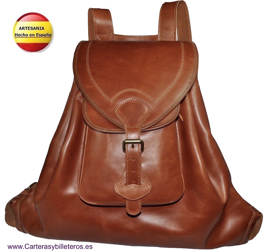 MOCHILA DE PIEL LUXURY HECHA A MANO GRANDE 