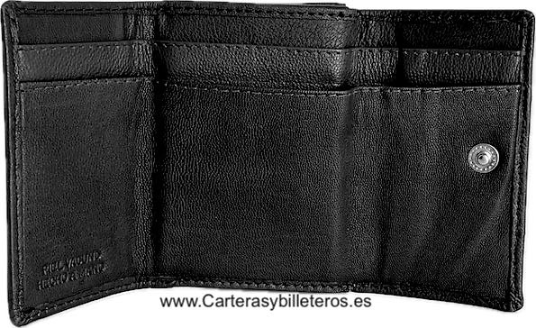 MONEDERO BILLETERA HECHOA EN PIEL LUXURY - 2 COLORES- 