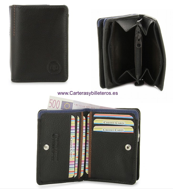 MONEDERO CON CARTERA INDEPENDIENTE DE PIEL NAPA LUX UNISEX 