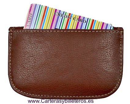 MONEDERO DE PIEL PARA HOMBRE CON BOLSILLO 