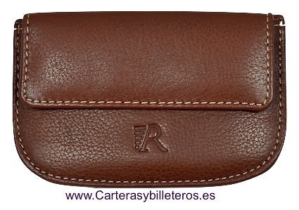 MONEDERO DE PIEL PARA HOMBRE CON BOLSILLO 