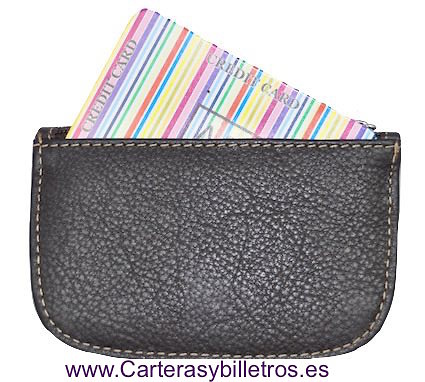 MONEDERO DE PIEL PARA HOMBRE CON BOLSILLO 