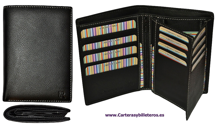 CARTERAS HOMBRE GRANDES DE PIEL CON TARJETERO BILLETERO