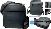 BOLSO  DE HOMBRE CON ASA Y 4 BOLSILLOS NEGRO GRAPHITEC