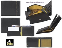 CARTERA DE HOMBRE DE PIEL MARCA LOIS JEANS CON MONEDERO