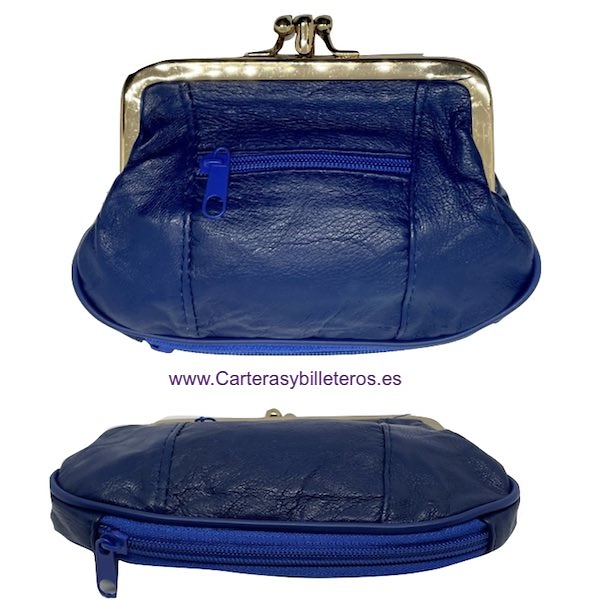 BORSA IN PELLE DONNA CON DOPPIO UGELLO E TASCA MOYEN -25 COULEURS - 