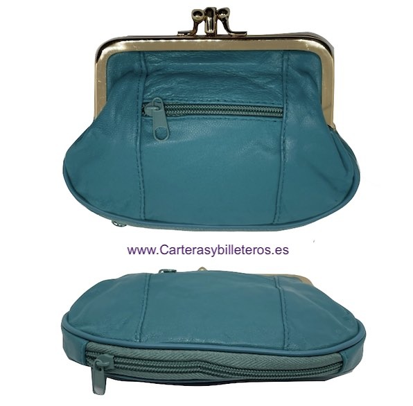 BORSA IN PELLE DONNA CON DOPPIO UGELLO E TASCA MOYEN -25 COULEURS - 