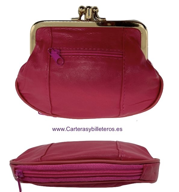 BORSA IN PELLE DONNA CON DOPPIO UGELLO E TASCA MOYEN -25 COULEURS - 