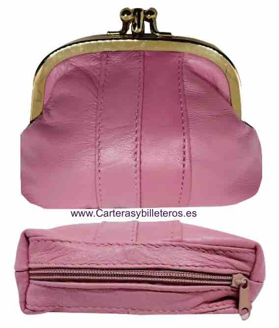 BORSA IN PELLE DONNA CON DOPPIO UGELLO E TASCA MOYEN -25 COULEURS - 