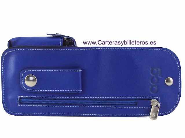 BOX CASE CIGARETTE EN CUIR AVEC PORTEFEUILLE ET PORTE BRIQUET - 7 couleurs - 