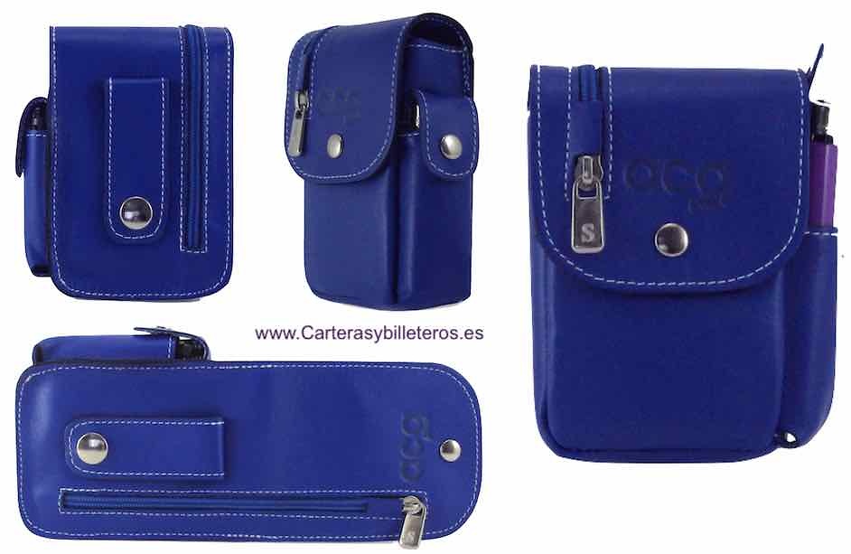 BOX CASE CIGARETTE EN CUIR AVEC PORTEFEUILLE ET PORTE BRIQUET - 7 couleurs - 