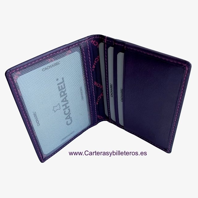 CACHAREL PORTEFEUILLE FEMME AVEC PORTE-CARTES AMOVIBLE 10 CARTES - 2 PIÈCES - 