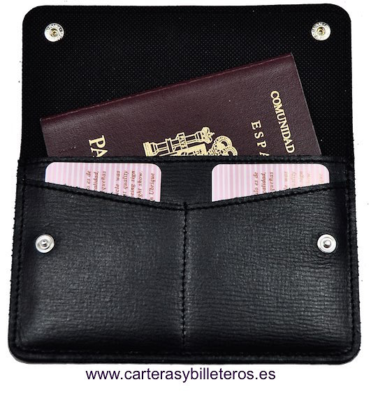 CUIR AVEC BEAUCOUP UTILISATIONS DOUBLE PORTE-CARTE 