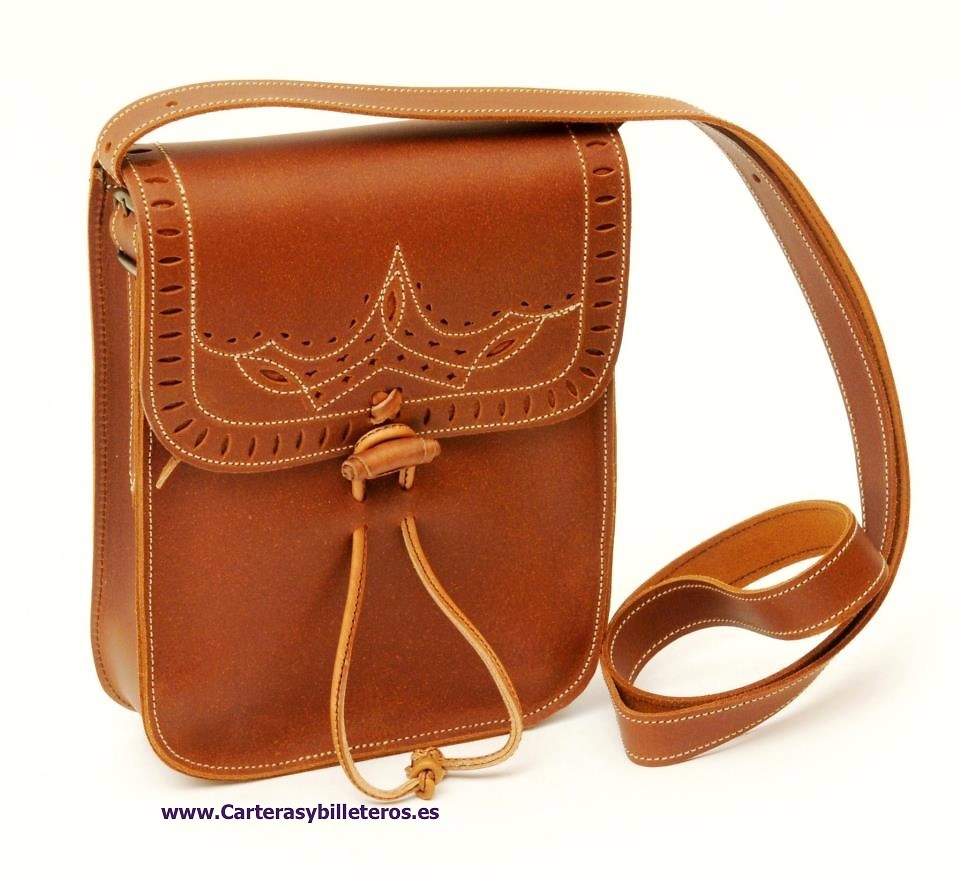 CUIR HUILÉ PETIT SAC AVEC GARNITURE IN CUIR 