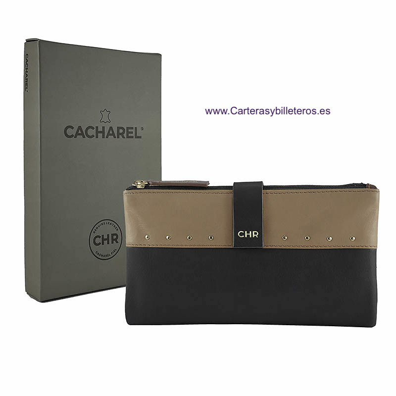 GRAND PORTEFEUILLE EN CUIR POUR FEMME MARQUE CACHAREL 