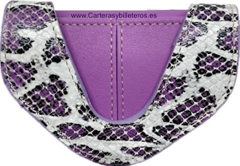 GRAND PORTEFEUILLE EN CUIR POUR FEMMES UBRIQUE DEEP PURPLE OU PURPLE 