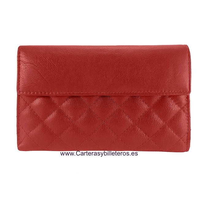 GRAND PORTEFEUILLE POUR FEMMES EN CUIR NAPPA AVEC PORTE-MONNAIE ET GRAND PORTE-CARTES POUR 23 CARTES 