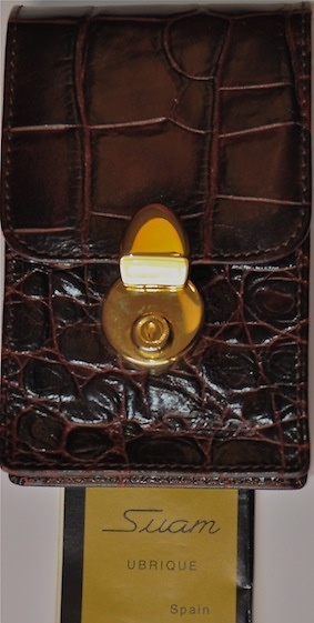 LEATHER CIGARETTE CASE OF THE MARK MADE IN UBRIQUE SUAM 