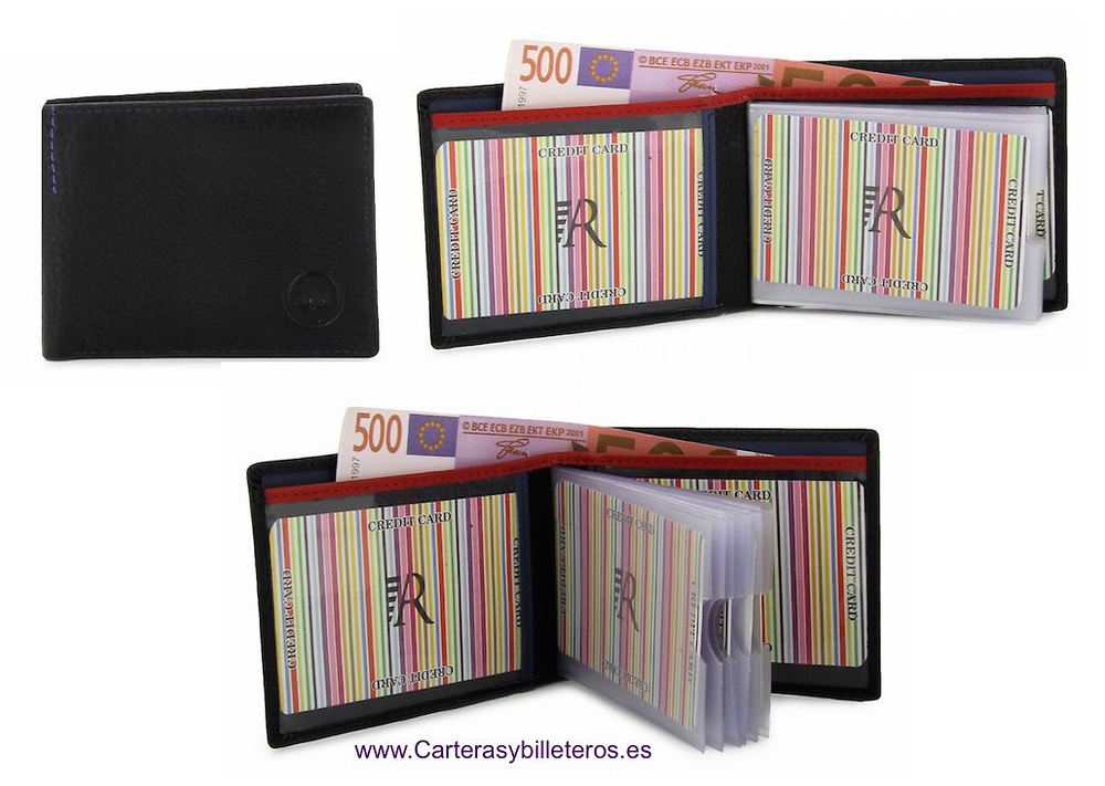 LUXURY CUIR PORTEFEUILLE DE CARTE 