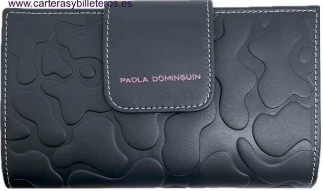 PAOLA DOMINGUÍN PORTEFEUILLE POUR FEMME EN CUIR D'UBRIQUE AVEC GRAND PORTE-CARTES ET PORTE-MONNAIE 