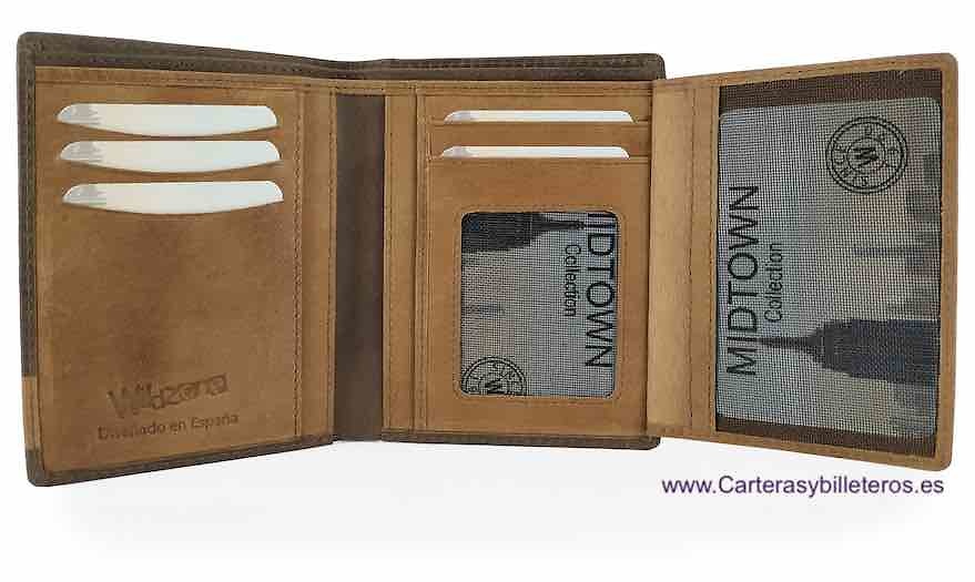 PORTE CARTAS DEUX TONS AVEC PORTA-MONNAIES ET RFID POUR 13 CARTES -2 couleurs - 