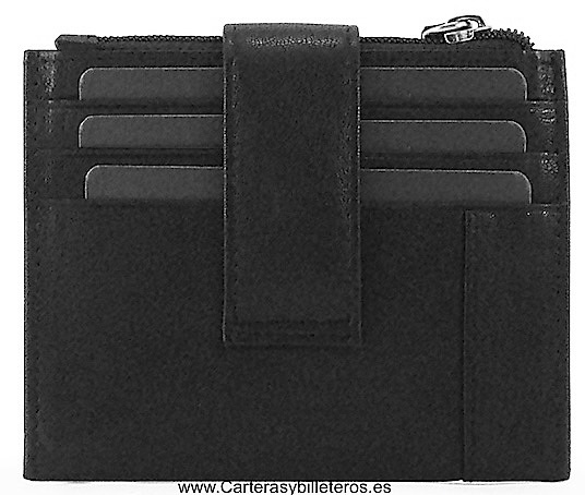 PORTE-CARTES CACHAREL EN CUIR NAPA DOUBLE 