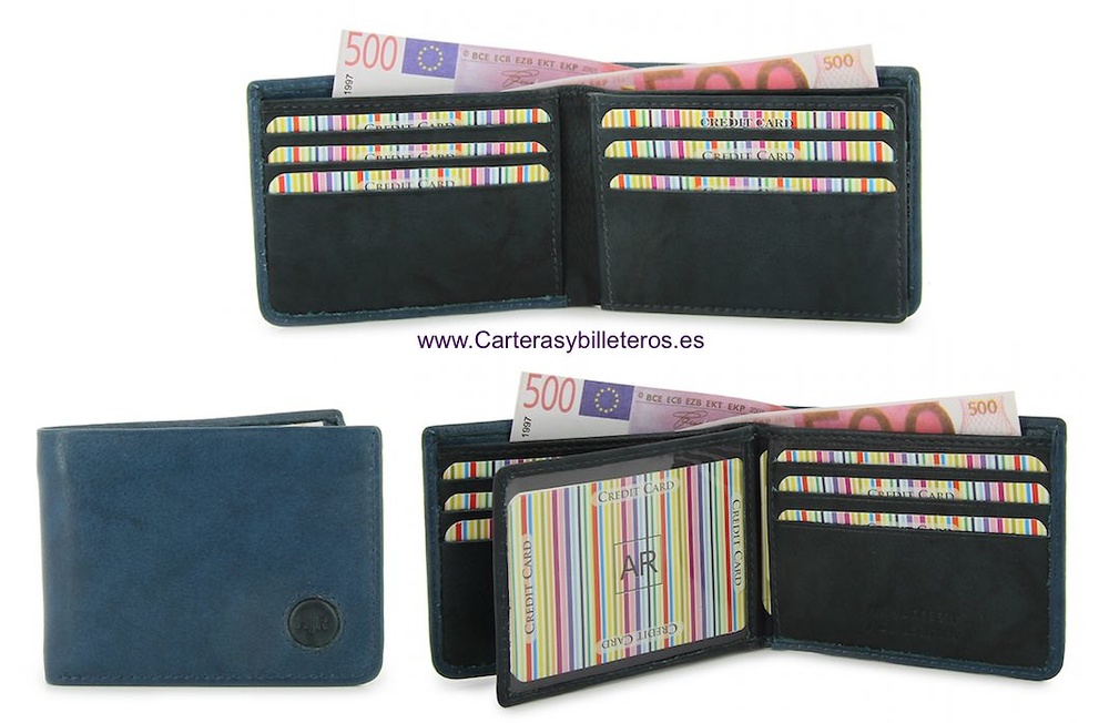 PORTE-CARTES CUIR DEUX TONS A 