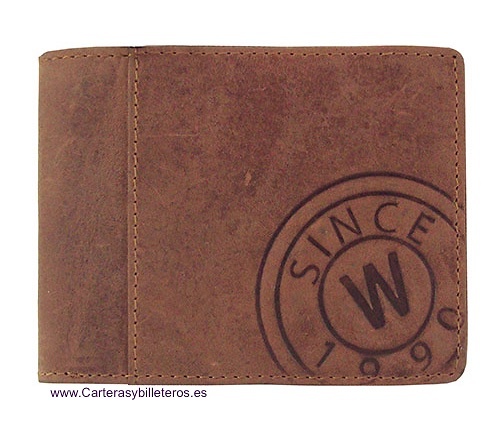 PORTE-CARTES PORTEFEUILLE HOMME EN CUIR FINI MAT 