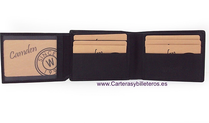 PORTE-CARTES PORTEFEUILLE HOMME EN CUIR FINI MAT 