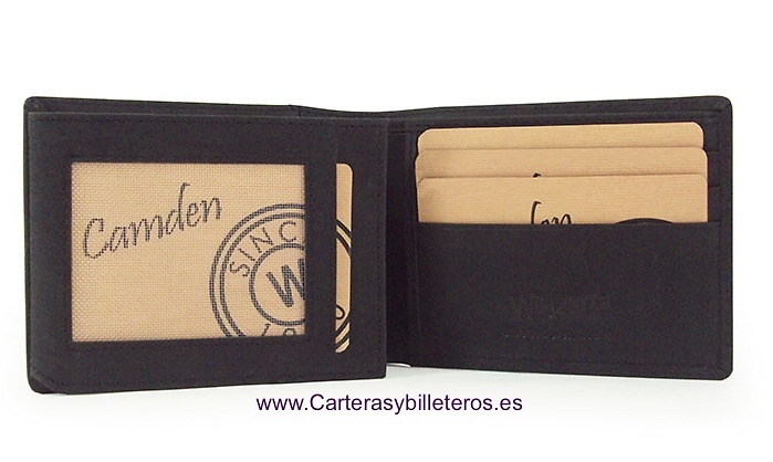 PORTE-CARTES PORTEFEUILLE HOMME EN CUIR FINI MAT 