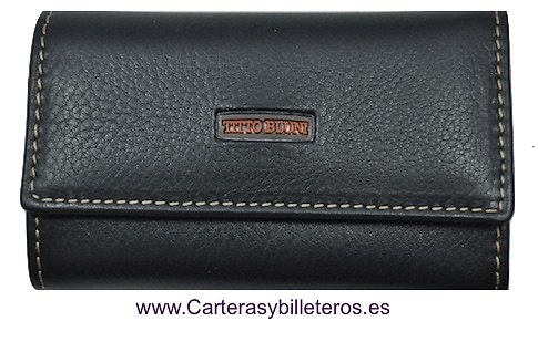 LLAVERO DE PIEL TITTO BLUNI DE PIEL LUXURY NEGRO TODO 