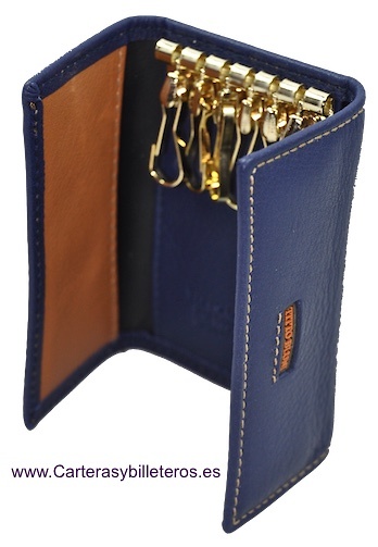 PORTE-CLEFS EN CUIR DE LUXE TITTO BLUNI 