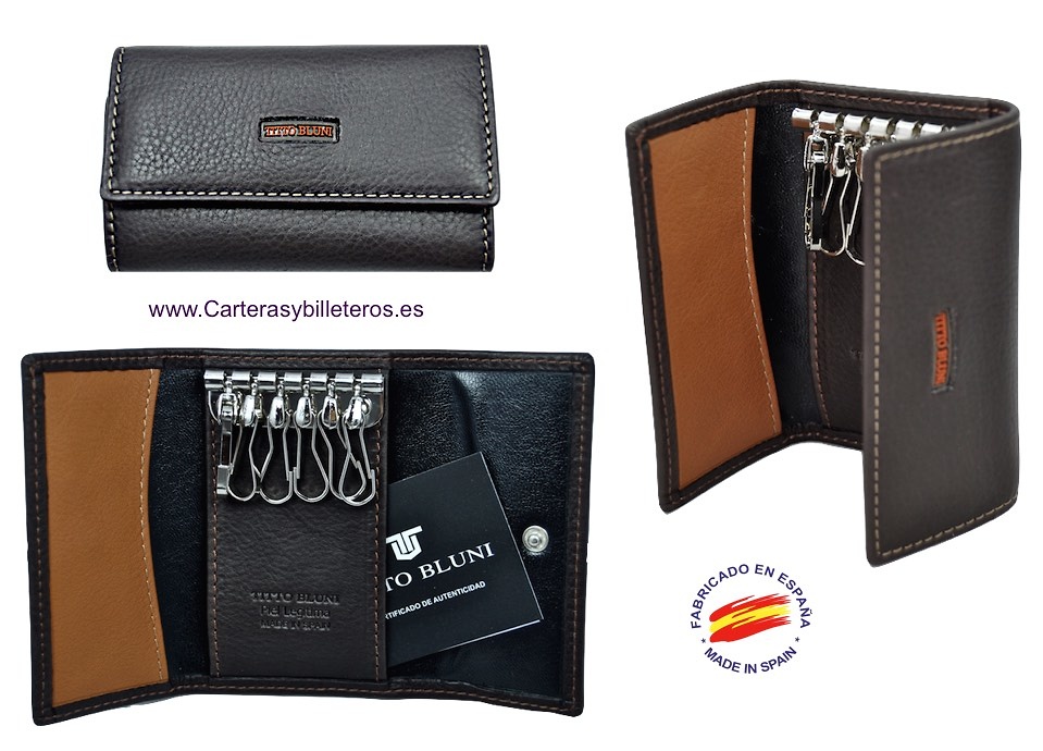 PORTE-CLEFS EN CUIR DE LUXE TITTO BLUNI 