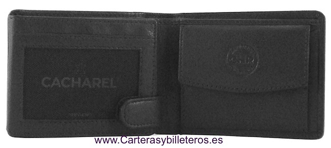 PORTEFEUILLE CACHAREL EN CUIR NAPALUX PETIT MAIS TRÈS COMPLET 