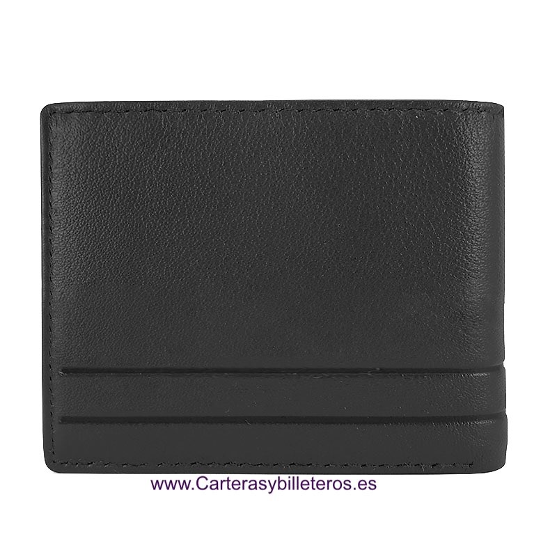 PORTEFEUILLE DE LUXE EN CUIR POUR HOMME CACHAREL AVEC PORTEFEUILLE ET PORTE-CARTES SUR LE DESSUS 