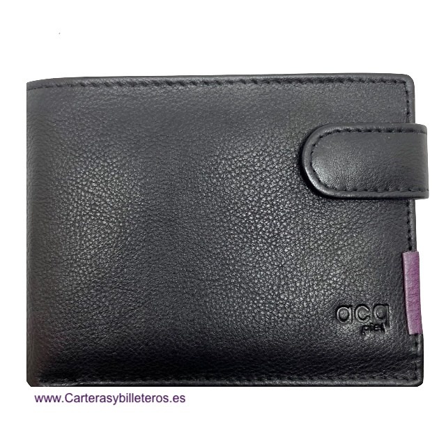 PORTEFEUILLE EN CUIR POUR HOMME AVEC PORTE-MONNAIE ET ​​PORTE-CARTES EXTENSIBLES 