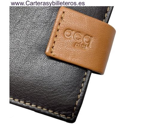 PORTEFEUILLE EN CUIR POUR HOMME AVEC PORTE-MONNAIE ET ​​PORTE-CARTES EXTENSIBLES 