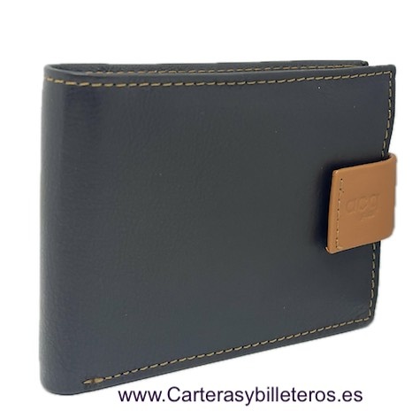 PORTEFEUILLE EN CUIR POUR HOMME AVEC PORTE-MONNAIE ET ​​PORTE-CARTES EXTENSIBLES 