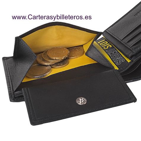 PORTEFEUILLE EN CUIR POUR HOMME LOIS JEANS BRAND WITH COIN PURSE 