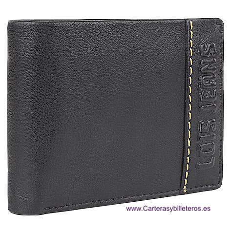 PORTEFEUILLE EN CUIR POUR HOMME LOIS JEANS BRAND WITH COIN PURSE 