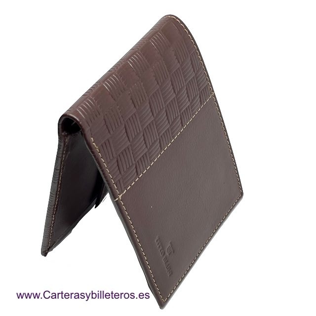 PORTEFEUILLE EN CUIR POUR HOMME TITTO BLUNI AVEC PORTE-MONAIES ET PORTE-CARTES 