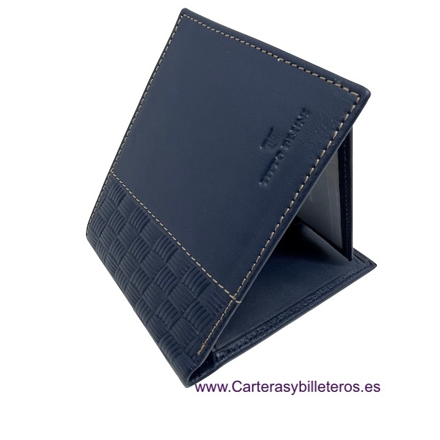 PORTEFEUILLE EN CUIR POUR HOMME TITTO BLUNI AVEC PORTE-MONAIES ET PORTE-CARTES 